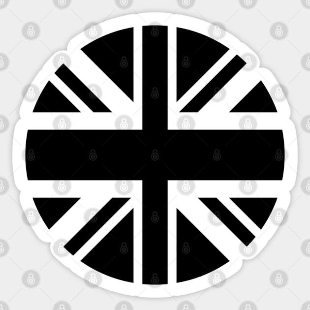 British Patriot Flag Series (Black) Sticker by Village Values